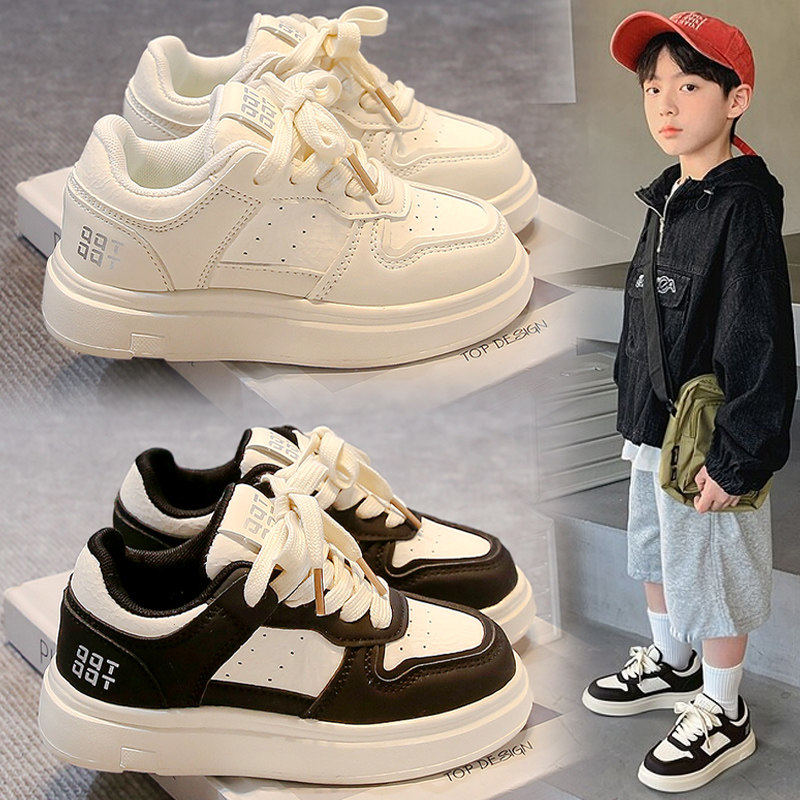 李宇新男童板鞋2026春季新款儿童休闲校园小白鞋小学生男孩运动鞋主图