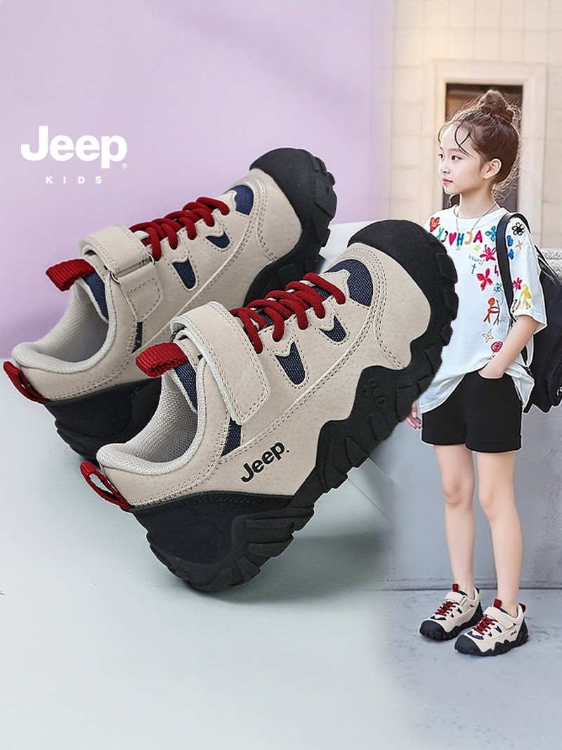 jeep阿甘鞋女童春季2026新款时尚休闲软底防滑运动鞋中大童女孩潮主图