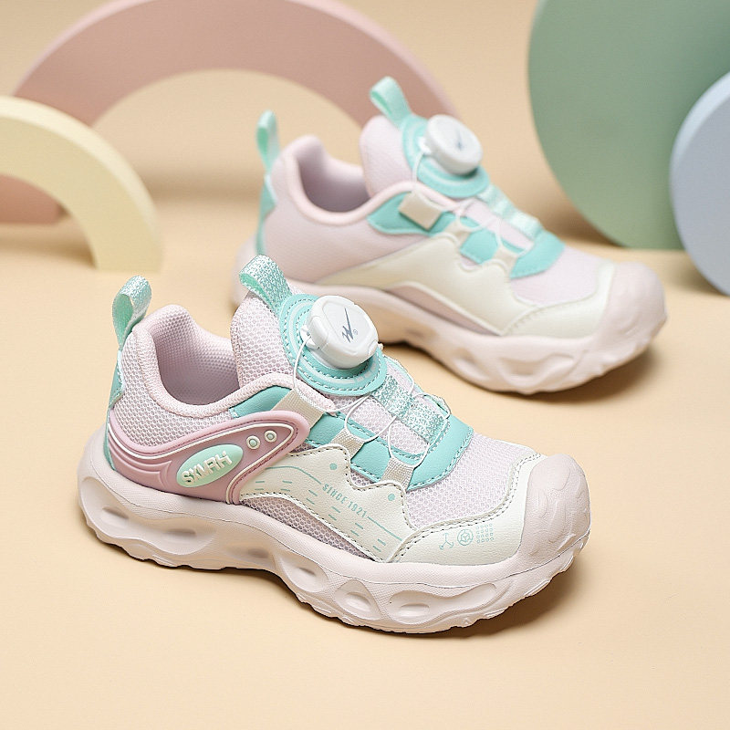 女童鞋子2026春季新款儿童网面透气男孩轻便软底中大童运动跑步鞋主图