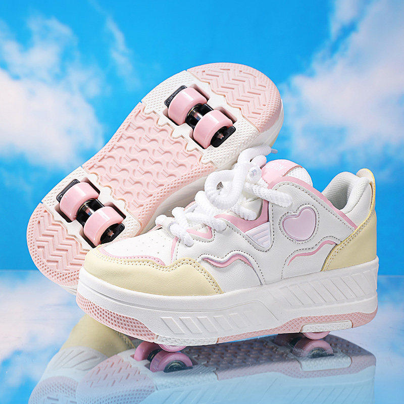 暴走鞋女童2026新款四轮可收缩轮滑鞋儿童隐形运动溜冰鞋6到12岁5主图