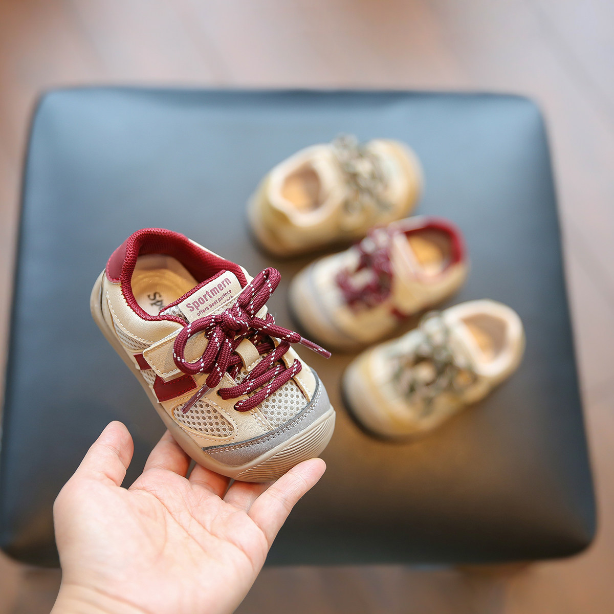 小步点宝宝鞋子男童春季一岁婴儿学步鞋女宝鞋网面透气儿童运动鞋主图