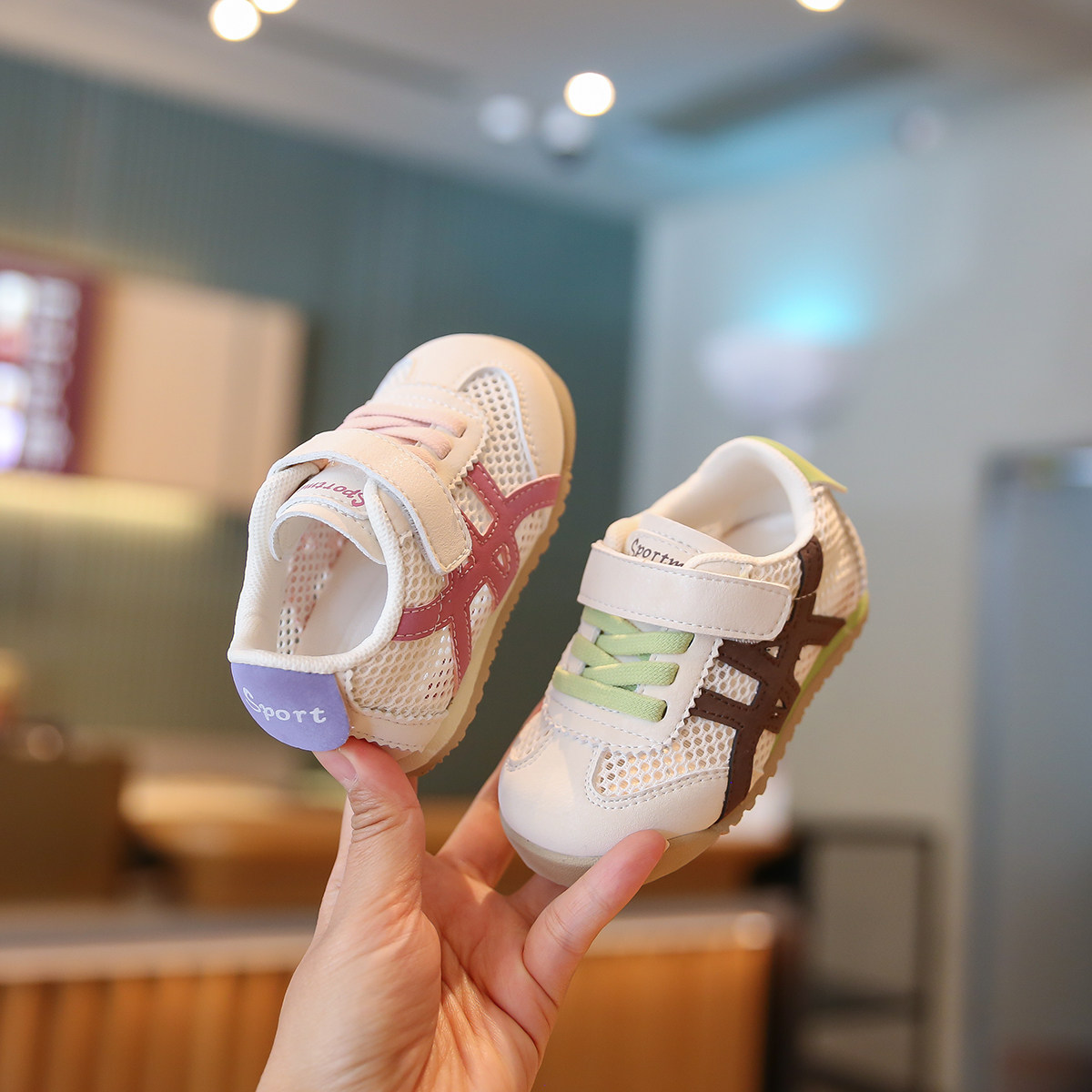 宝宝春季鞋子软底婴幼儿学步鞋男宝透气儿童网鞋防滑女童运动鞋主图