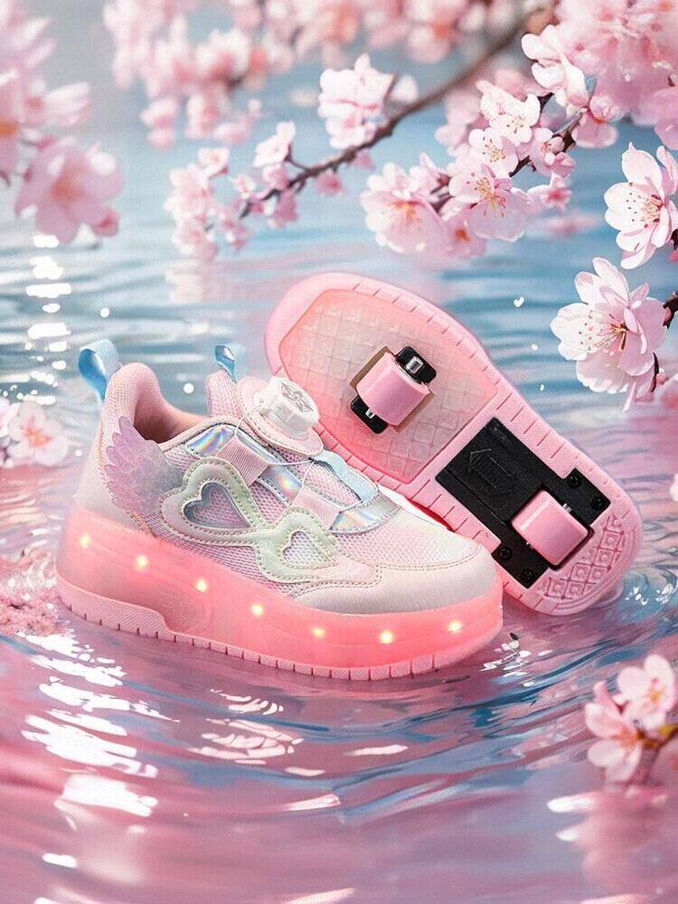 暴走鞋女童2026新款隐形4轮双轮可收缩轮滑鞋大童带轮子的儿童鞋主图