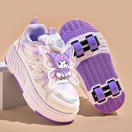 官网C&K库洛米女童暴走鞋2026春季儿童四轮溜冰鞋公主女孩轮滑鞋