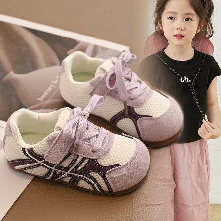 儿童运动鞋2026春季新款女童网面透气休闲鞋中小童防滑软底宝宝鞋