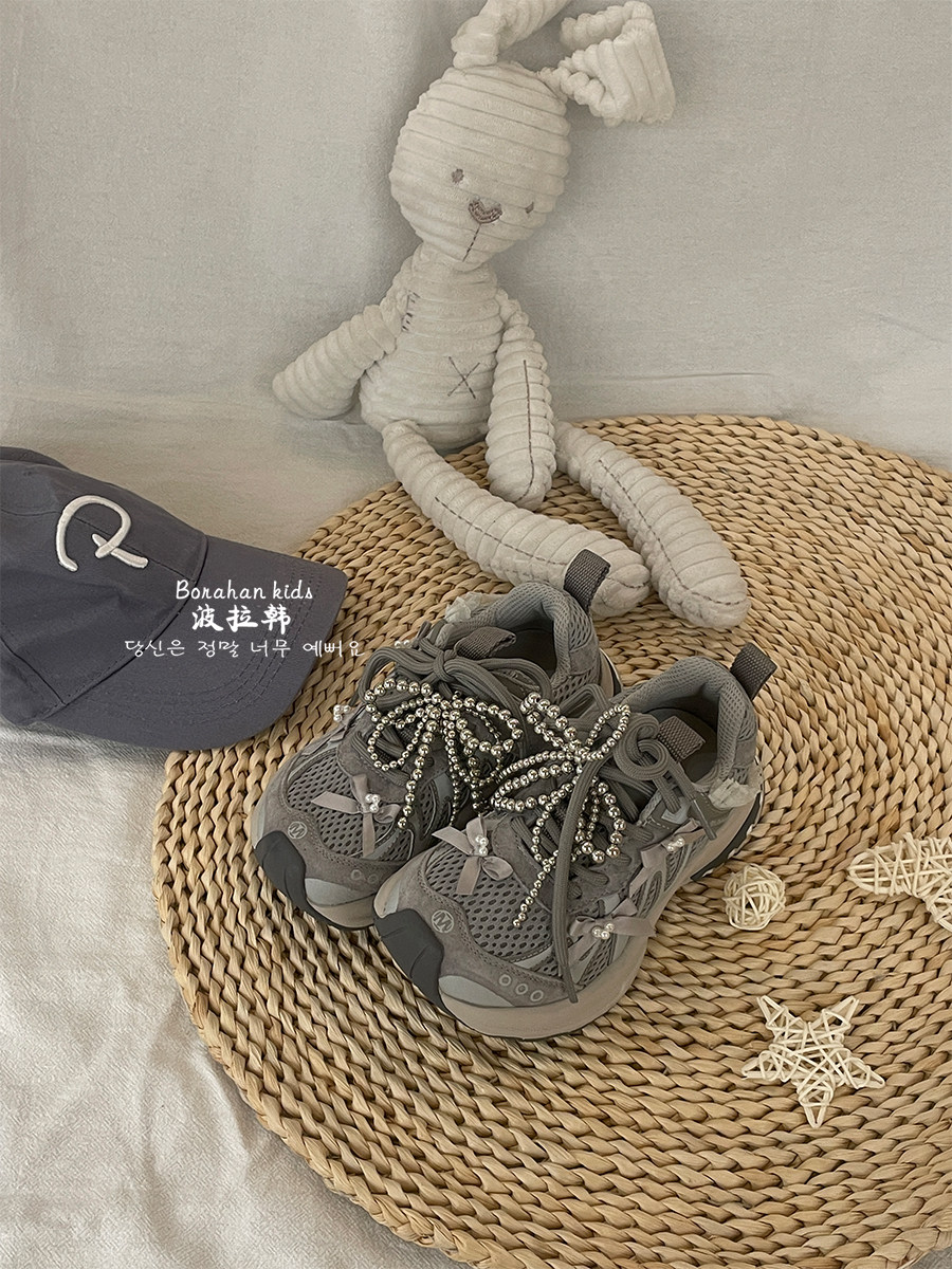 JBM女童百搭超轻老爹鞋2026春季新款女孩运动鞋中大童休闲跑步鞋主图