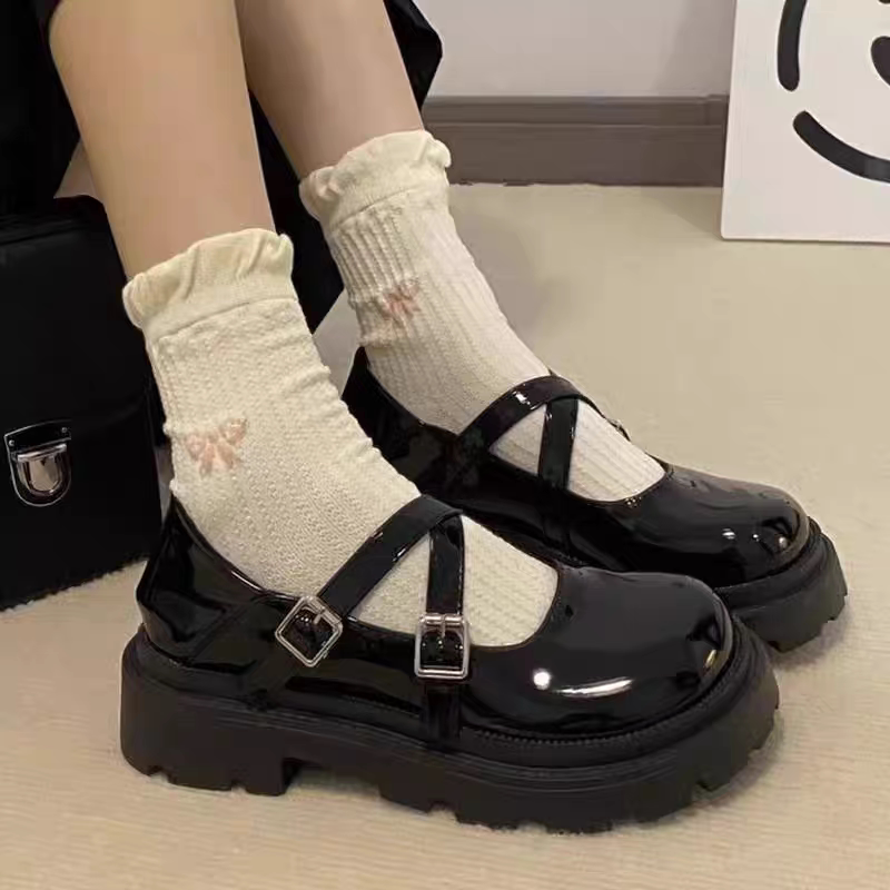 官网C&K女童小皮鞋2026春季款黑色漆皮玛丽珍儿童配裙子公主单鞋主图