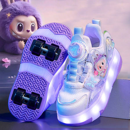 女童暴走鞋春季2026新款儿童网面溜冰鞋透气女孩四轮滑轮鞋小朋友