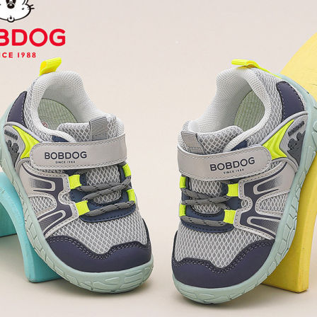 巴布豆学步鞋春季新款男童网面透气男宝宝户外运动鞋子儿童机能鞋