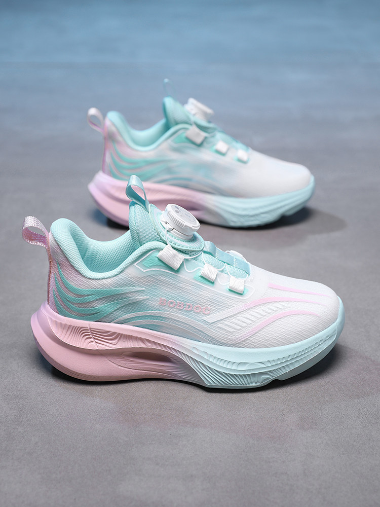 巴布豆童鞋女童运动鞋2026春季新款网面透气女孩轻便儿童跑步鞋子主图