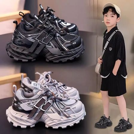 官网C&K男童鞋子2026春季儿童跑步运动鞋男孩爆款老爹鞋大童软底