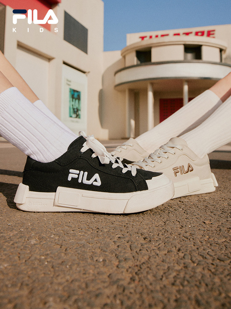 FILA斐乐儿童童鞋休闲鞋2026年夏季新款男女中大童帆布鞋主图