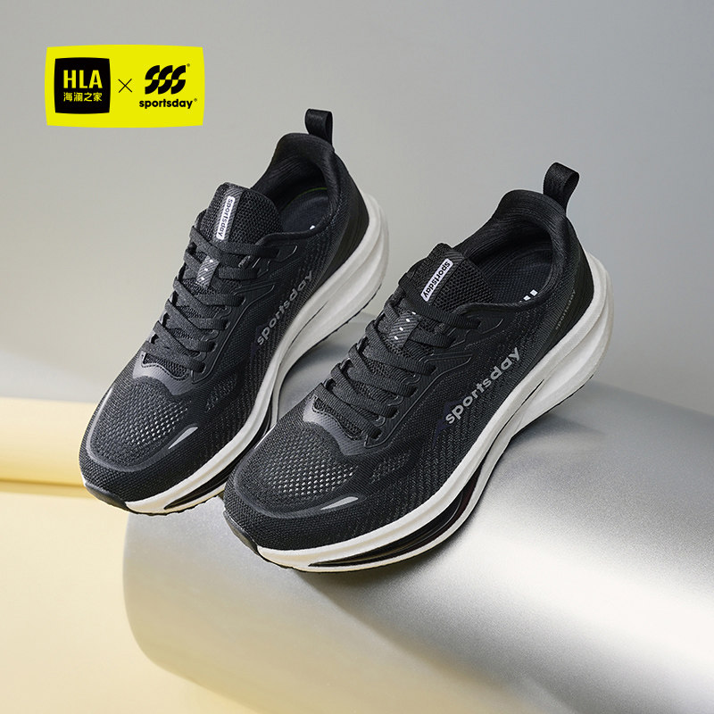 海澜之家2026春季新款男士黑色网面鞋透气运动鞋低帮休闲跑步鞋主图