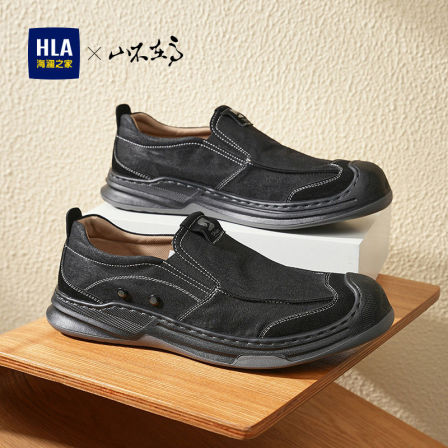 海澜之家2026春季新款男士帆布鞋休闲风轻便软底一脚蹬耐磨懒人鞋