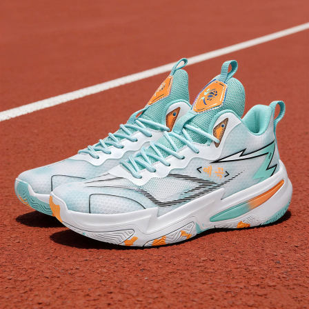 青少年鞋子运动鞋男款初中学生鸳鸯鞋耐磨防滑男生高筒实战篮球鞋