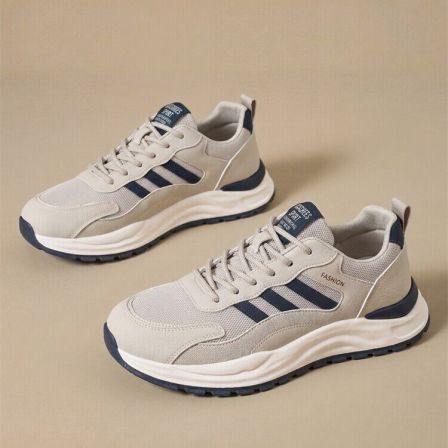 潮牌男鞋2026马年新款春季网面透气男士休闲鞋厚底百搭潮流老爹鞋