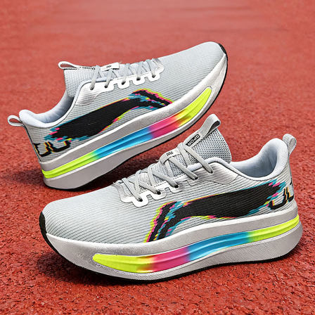 运动鞋男生夏季网面透气青少年学生轻便稳定防滑男童跑鞋没有碳板