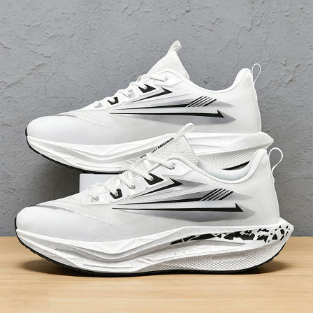 男鞋超轻白色运动鞋夏季透气防臭初高中生体考鞋防滑舒适男童跑鞋