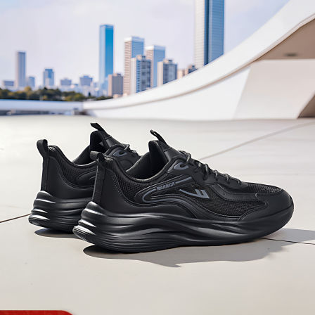 回力男鞋黑色运动鞋2026新款春季网面软底男士鞋子休闲透气跑步鞋