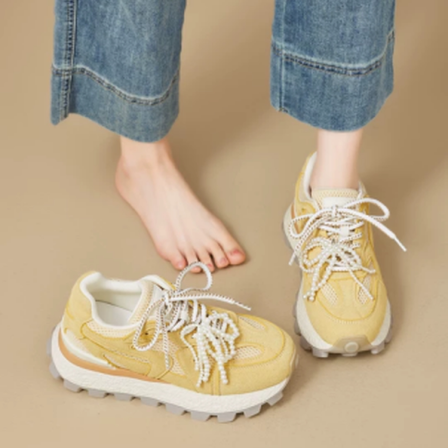 奥古狮登厚底阿甘鞋女2026春季新款复古百搭老爹鞋软底休闲运动鞋