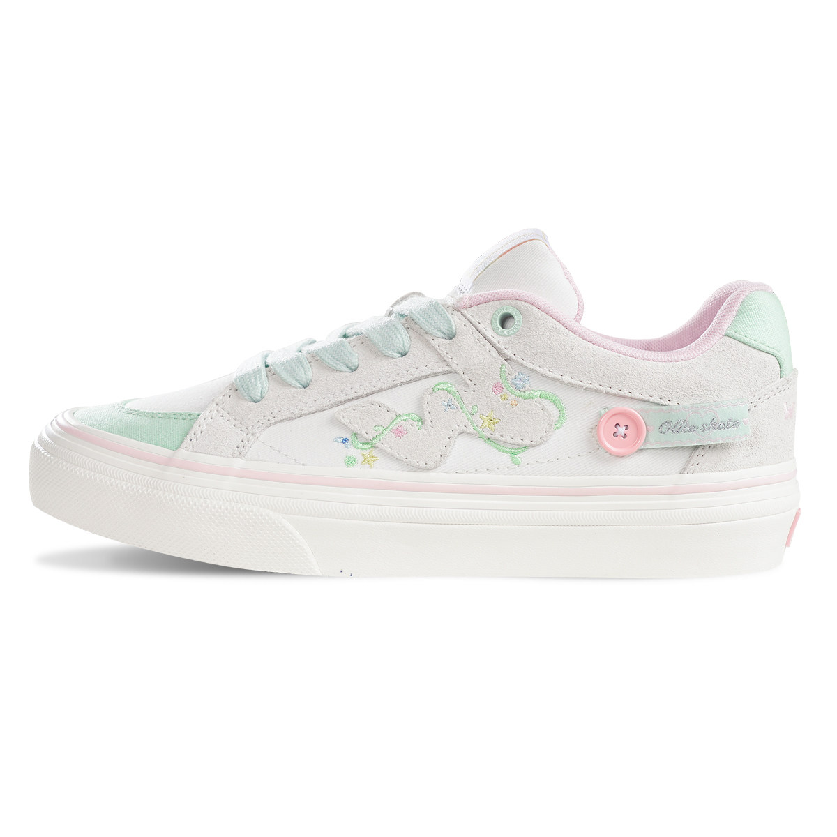 顽刻ollieskate春枝叙配色春季校园风W系列低帮男女国潮滑板鞋主图