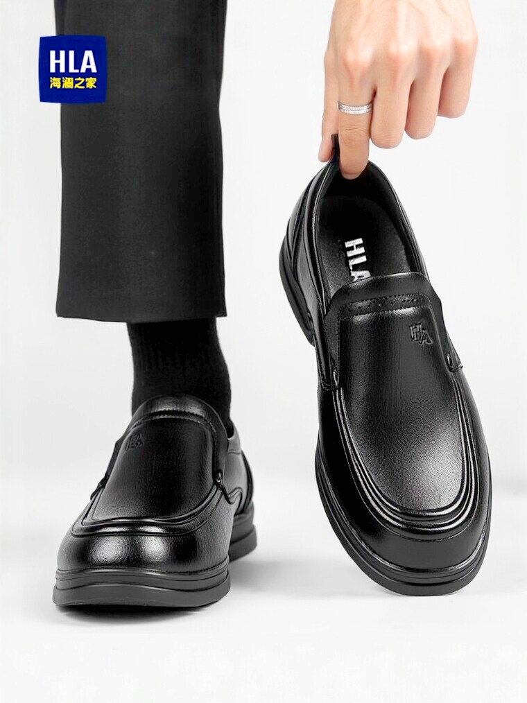 海澜之家男鞋2026春季新款新郎结婚休闲百搭增高男士商务正装皮鞋主图