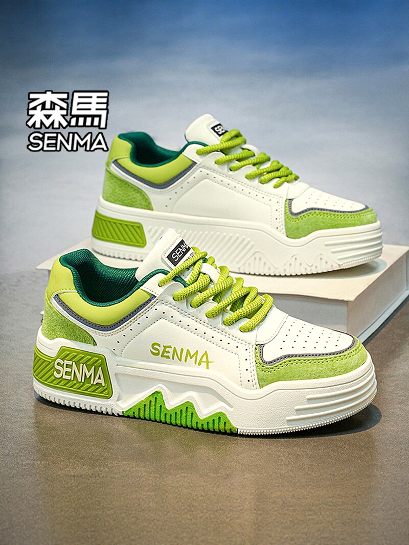 森马男鞋2026新款春季百搭休闲小众低帮板鞋运动厚底增高小白鞋子主图