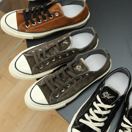 【笑面佛】NEIGBORL钊叔制潮流简约低帮休闲毛反皮百搭硫化鞋子