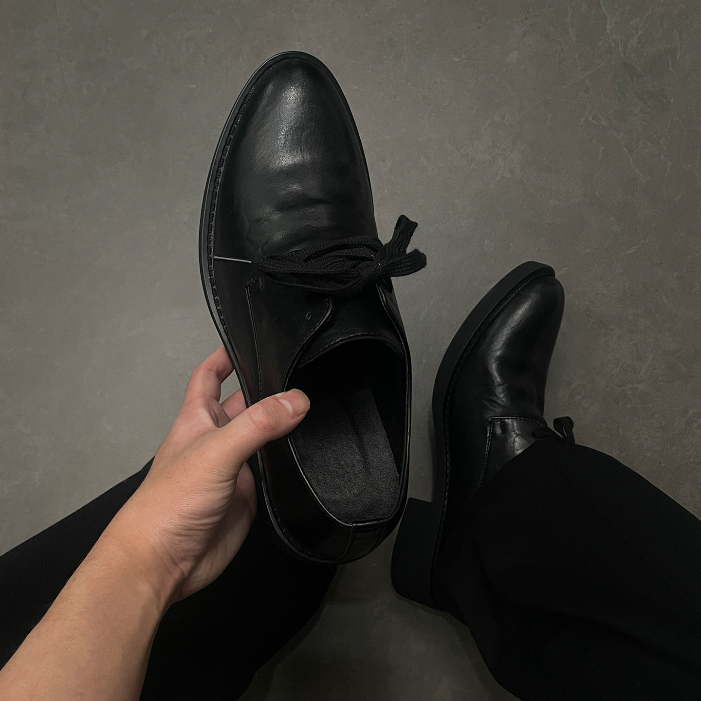 vibe皮鞋男款尖头德比高级感褶皱厚底增高巫师靴通勤商务休闲皮鞋主图