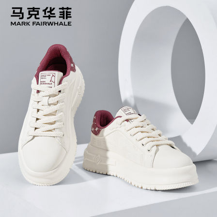 马克华菲男鞋2026新款百搭休闲板鞋男士舒适潮鞋子增高小白鞋男款