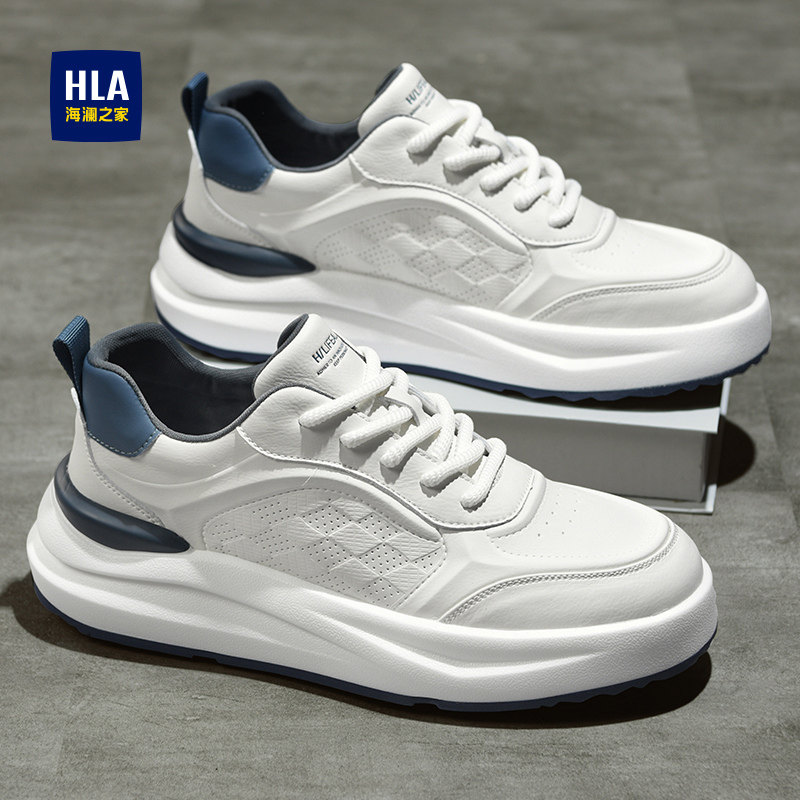 海澜之家男鞋2026新款春夏季透气休闲运动板鞋男士厚底增高小白鞋主图