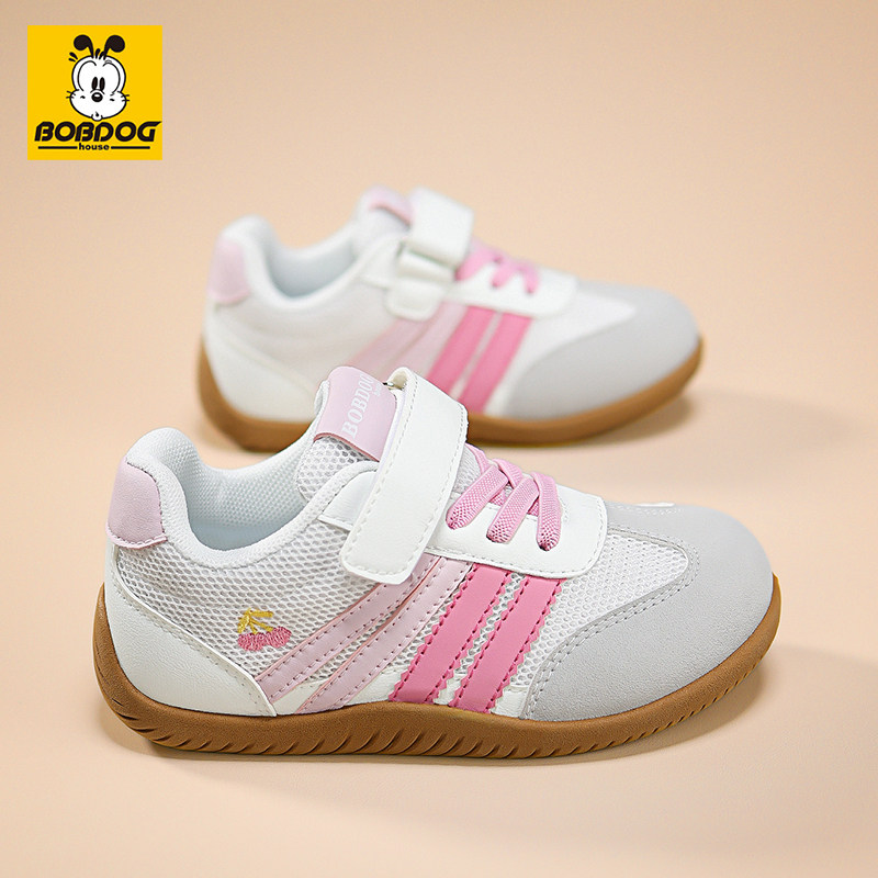 巴布豆女童鞋子2026春季新款儿童软底休闲板鞋百搭德训鞋运动鞋主图