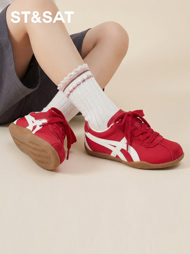 星期六儿童撞色百搭德训鞋2026春季新款男女童软底舒适运动跑鞋潮主图