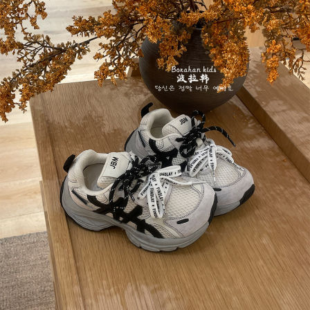 女童2026春款运动鞋JBM新款儿童百搭老爹鞋软底轻便中大童休闲鞋