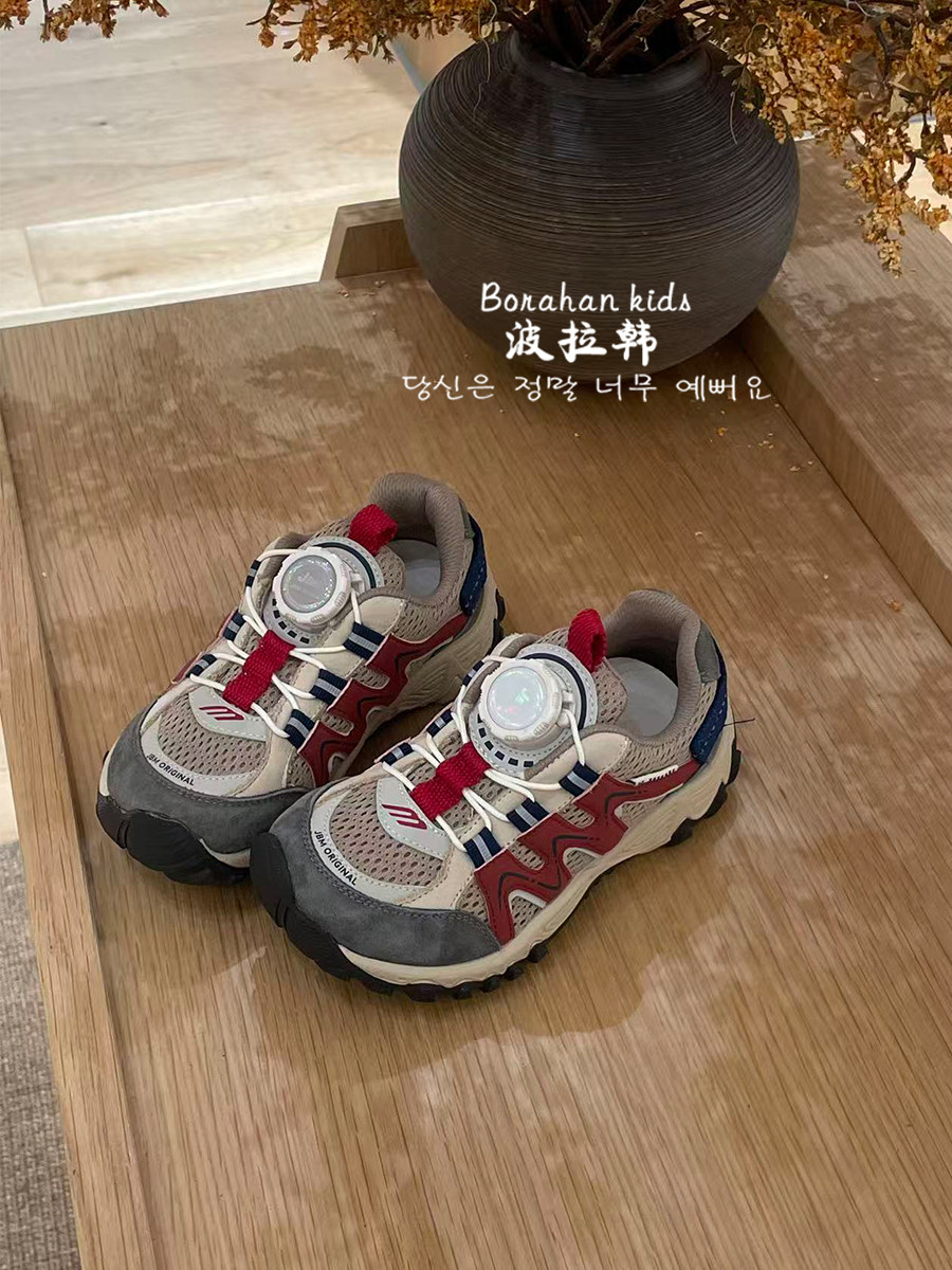 JBM女童新款登山鞋2026春季儿童旋转扣运动鞋中大童防滑休闲鞋子主图