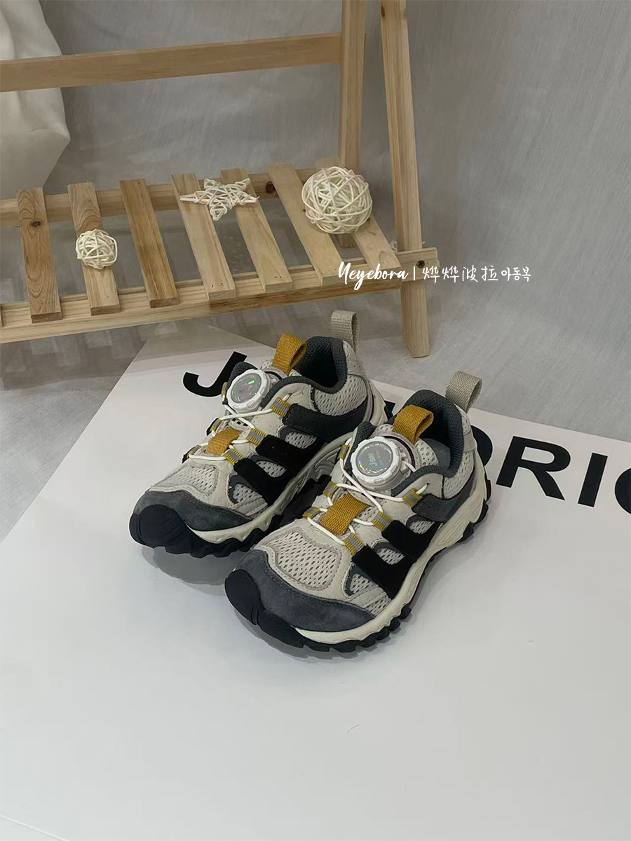 JBM童鞋春季男童户外钮扣运动鞋2026韩系休闲鞋儿童透气登山鞋子主图