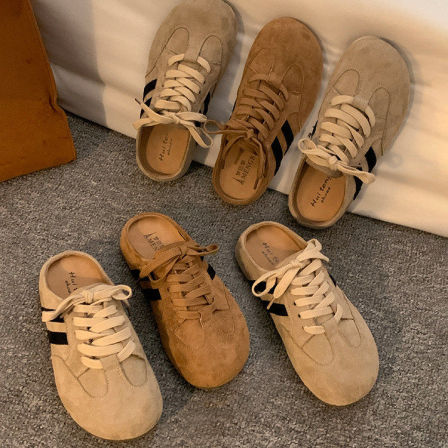 超火勃肯鞋女款2026新款春季外穿一脚蹬女鞋厚底增高包头半拖鞋女