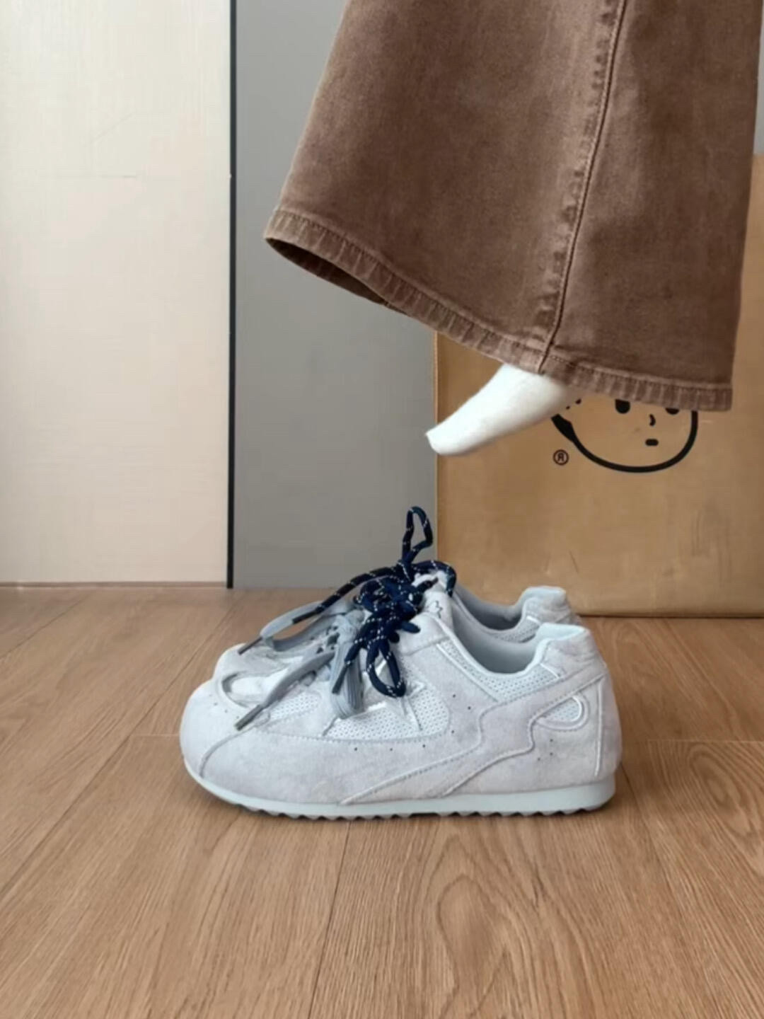 时尚部落德训鞋女2026春季新款厚底增高百搭阿甘休闲运动板鞋子女主图