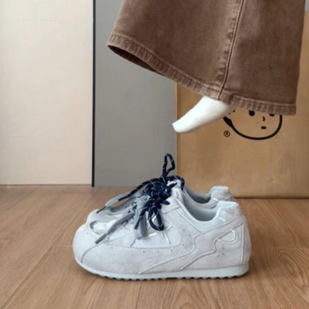 时尚部落德训鞋女2026春季新款厚底增高百搭阿甘休闲运动板鞋子女