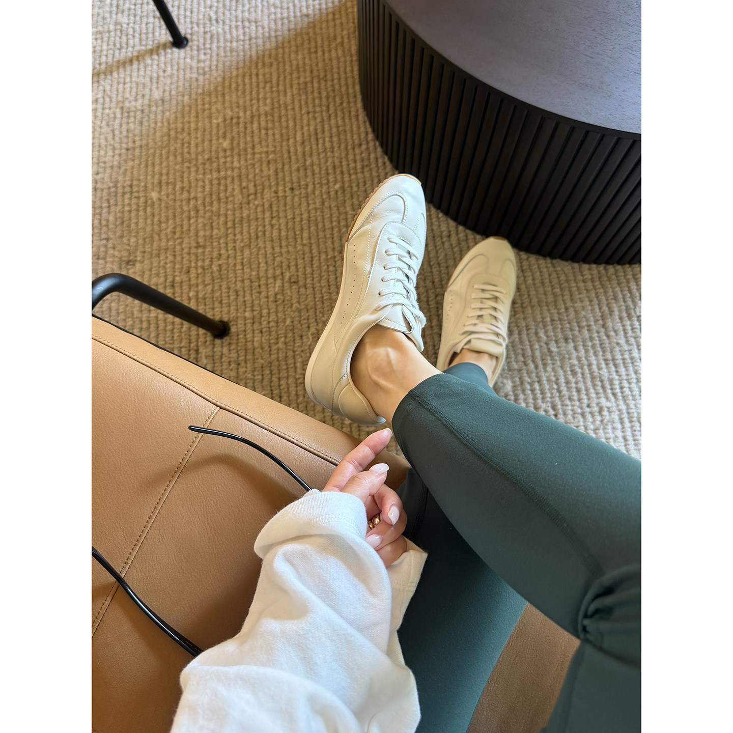 Ayuko｜欧洲进口纳帕小牛皮 内里羊皮复古球鞋运动鞋休闲德训鞋主图