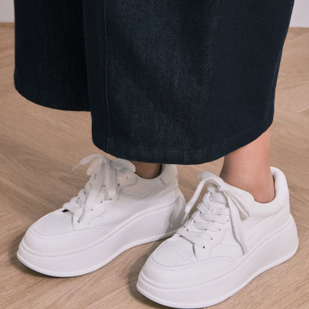 小虫 @SH灵感复刻小个子厚底佰搭“小白鞋”明*星同款牛皮休闲鞋