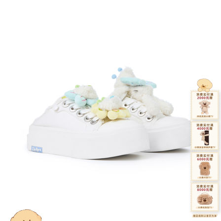 13DE MARZO女士 2026早春新款小熊帆布半拖包头拖鞋外穿百搭鞋子