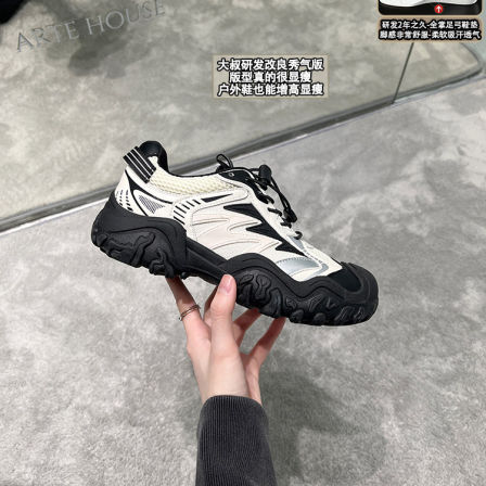 【研发户外秀气版】大叔家透气厚底德训鞋女2026新款内增高阿甘鞋