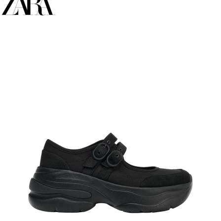 ZARA2026春夏新品 女鞋 防水台厚底搭扣运动款舞蹈鞋 5817710 800