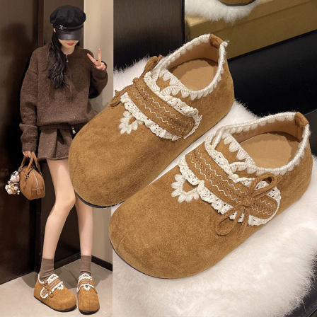 厚底内增高全包勃肯鞋女2026新款春季女鞋复古浅口不累脚软底单鞋