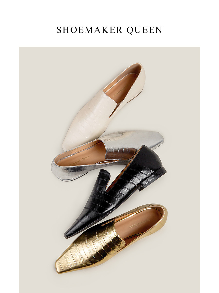 【鞋匠女王×高时髦风】真皮方头英伦风乐福鞋复古小皮鞋粗跟单鞋主图