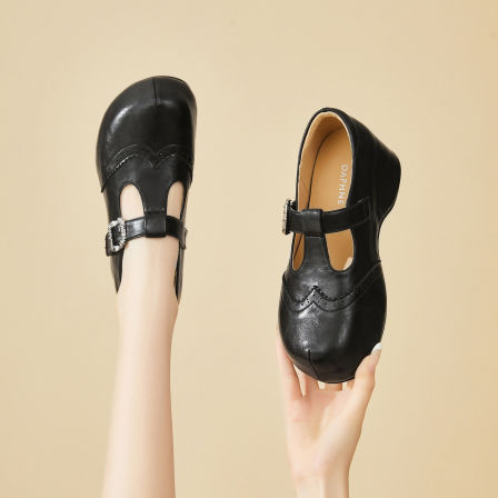 达芙妮厚底玛丽珍女鞋春季2026新款小个子增高松糕鞋百搭浅口单鞋