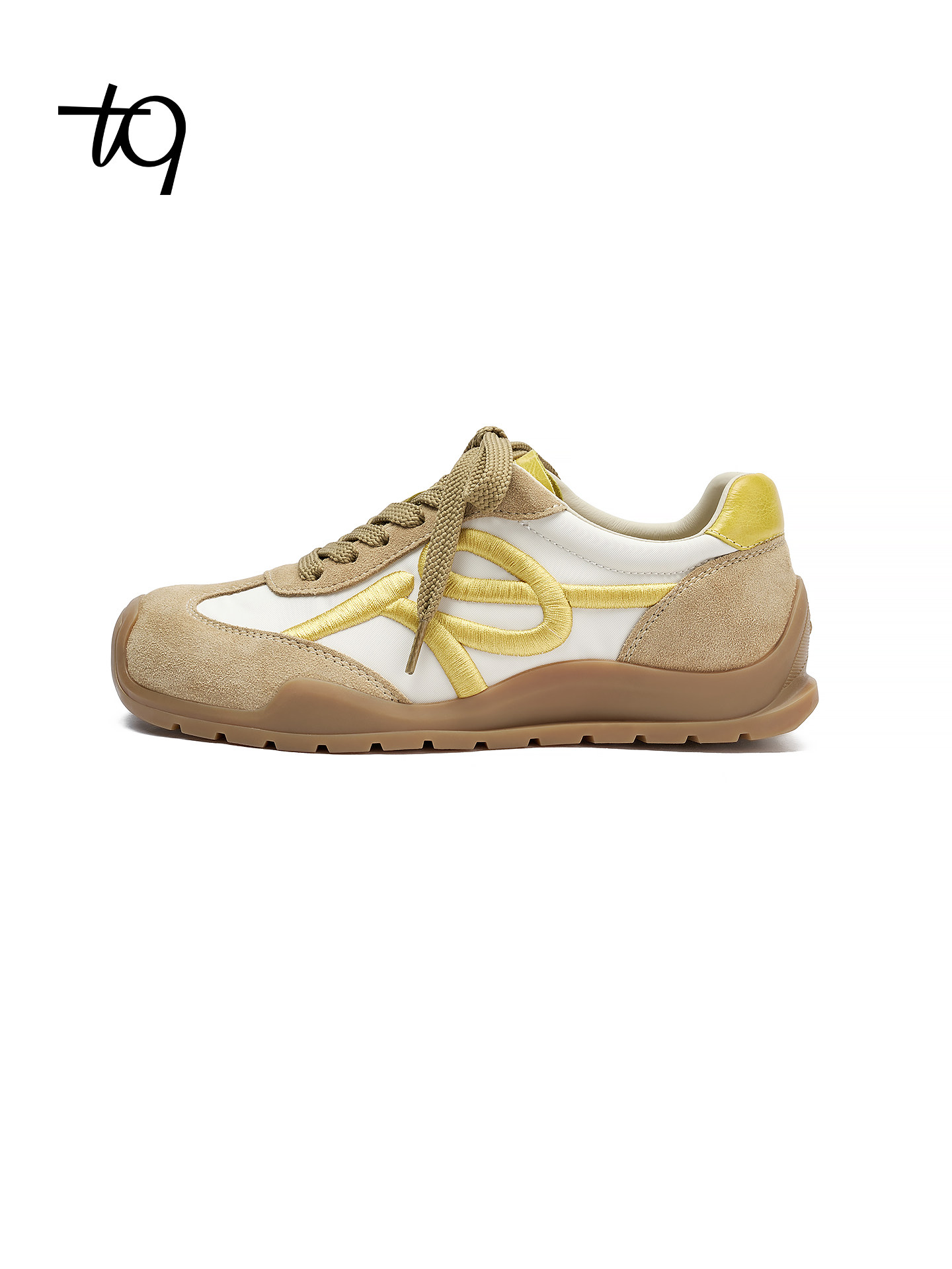 Talitaqoom2026春季新款复古轻跑德训鞋拼色运动增高休闲鞋tq女鞋主图