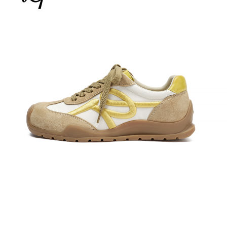 Talitaqoom2026春季新款复古轻跑德训鞋拼色运动增高休闲鞋tq女鞋