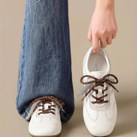 奥古狮登复古德训鞋女款2026春季新款阿甘运动板鞋薄底芭蕾小白鞋